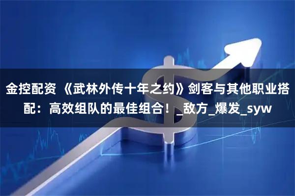金控配资 《武林外传十年之约》剑客与其他职业搭配：高效组队的最佳组合！_敌方_爆发_syw